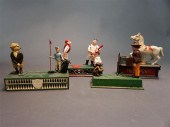 FOUR REPRODUCTION CAST IRON ME