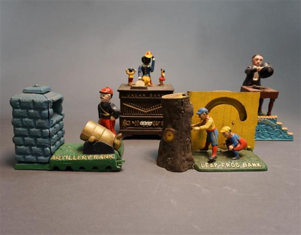 FOUR REPRODUCTION CAST IRON