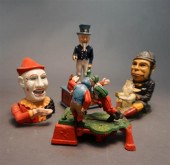 FOUR REPRODUCTION CAST IRON ME
