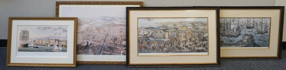 FOUR REPRODUCTION COLOR PRINTS OF