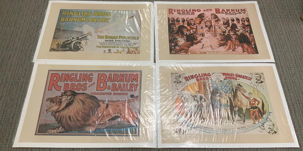 FOUR RINGLING BROS LINEN-BACKED