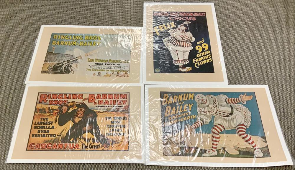 FOUR RINGLING BROS LINEN-BACKED