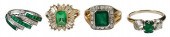 FOUR RINGS WITH DIAMONDS, EMER