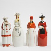 Four Robj Character Bottles, P