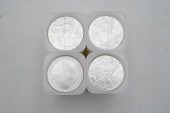 FOUR ROLLS OF 20-2004 1OZ SILV