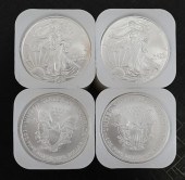 FOUR ROLLS OF 20-2005 1OZ SILV