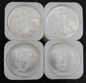 FOUR ROLLS OF 20-2005 1OZ SILV