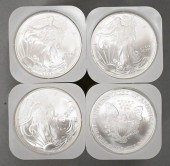FOUR ROLLS OF 20-2006 1OZ SILV