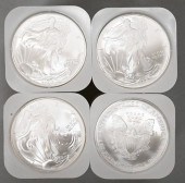 FOUR ROLLS OF 20-2006 1OZ SILV