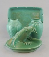 FOUR ROOKWOOD ART POTTERY WARE