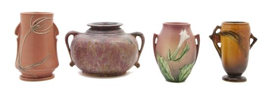 *Four Roseville Pottery Vases