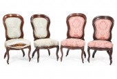 FOUR ROSEWOOD SIDE CHAIRS, ATT