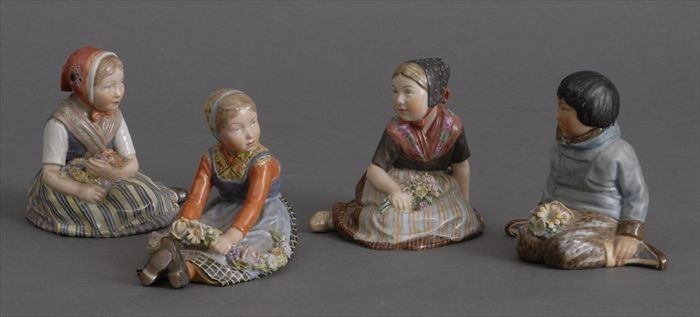 FOUR ROYAL COPENHAGEN FIGURES OF
