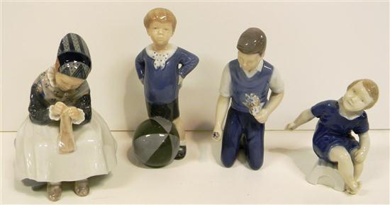 Four Royal Copenhagen figurines