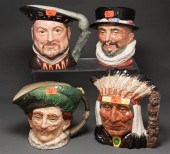 Four Royal Doulton china chara