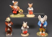 Four Royal Doulton china figur