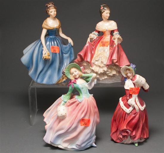 Four Royal Doulton china figures 1)