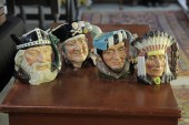 FOUR ROYAL DOULTON FIGURE MUGS