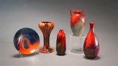 FOUR ROYAL DOULTON 'FLAMBE' VA