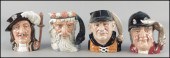 FOUR ROYAL DOULTON TOBY JUGS.