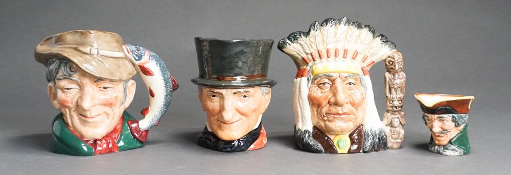 FOUR ROYAL DOULTON TOBY MUGSFour
