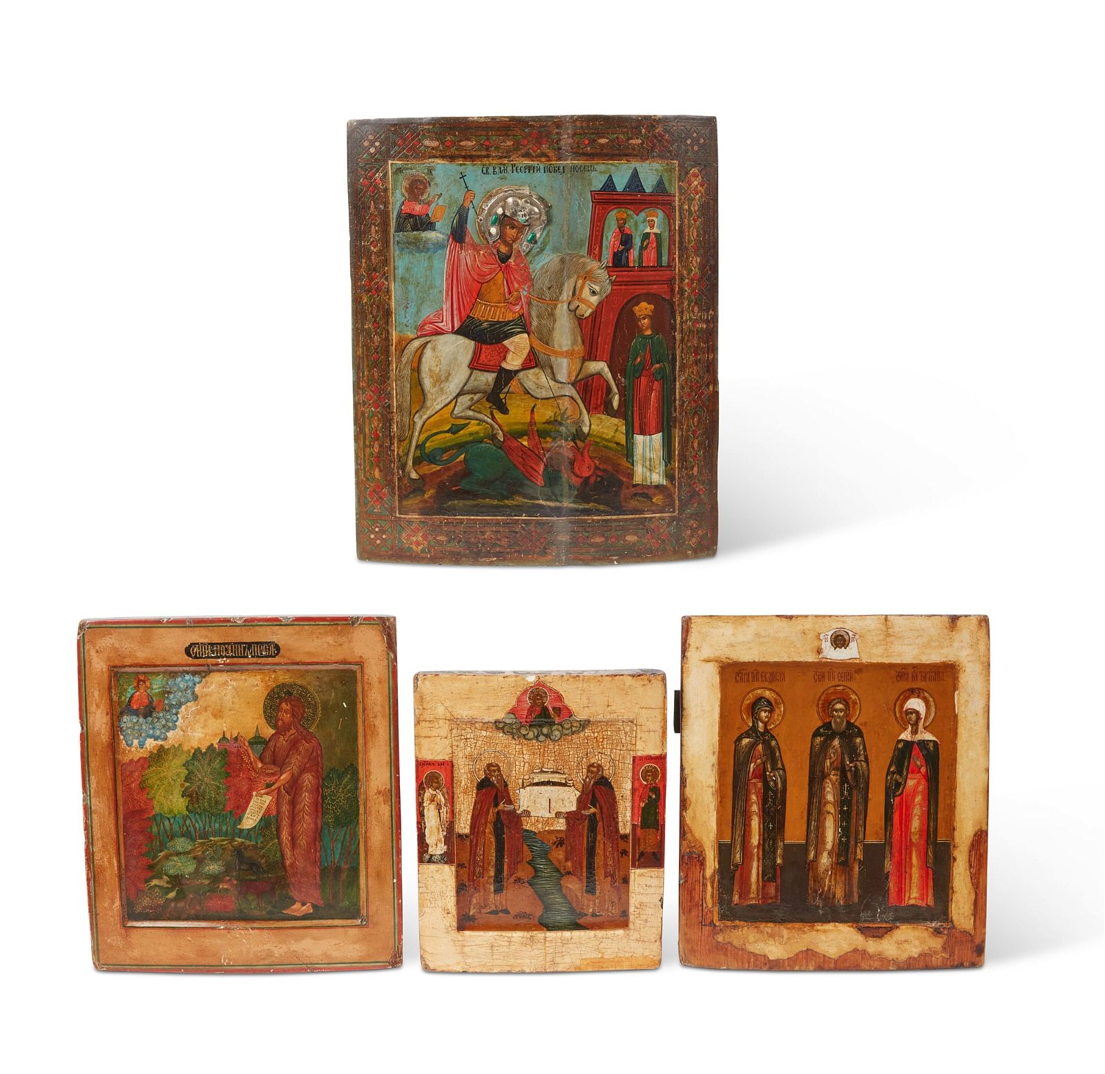 FOUR RUSSIAN ICONS, 18TH-19TH
