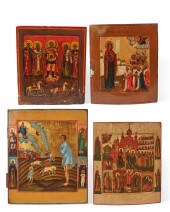 FOUR RUSSIAN ICONS, 18TH-19TH