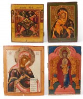 FOUR RUSSIAN ICONS, 18TH-19TH