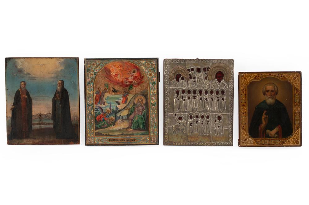 FOUR RUSSIAN ICONS, 18TH/19TH CFour