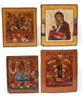 FOUR RUSSIAN ICONS OF THE VIRG