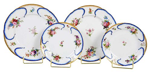 FOUR RUSSIAN IMPERIAL PORCELAIN