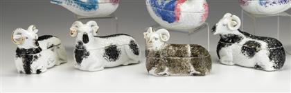 Four Russian Kuznetsov porcelain