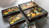 FOUR RUSSIAN LACQUER BOXES 2nd