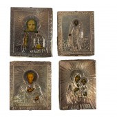 FOUR RUSSIAN MINIATURE 84 SILV