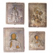 FOUR RUSSIAN MINIATURE .84 SIL