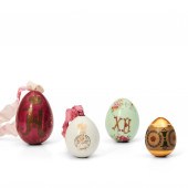 FOUR RUSSIAN PORCELAIN EASTER