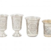 Four Russian Silver Beakers
19