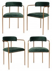 FOUR SAFAVIEH DINING ARMCHAIRS