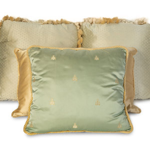 Four Scalamandré Ice Blue and