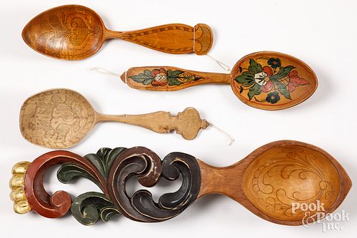FOUR SCANDINAVIAN DECORATED