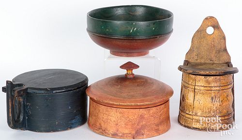 FOUR SCANDINAVIAN PAINTED WOOD