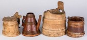 FOUR SCANDINAVIAN STAVED VESSE