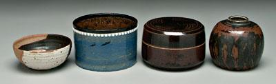 Four Scandinavian studio pots: vase