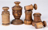 FOUR SCANDINAVIAN TURNED WOOD