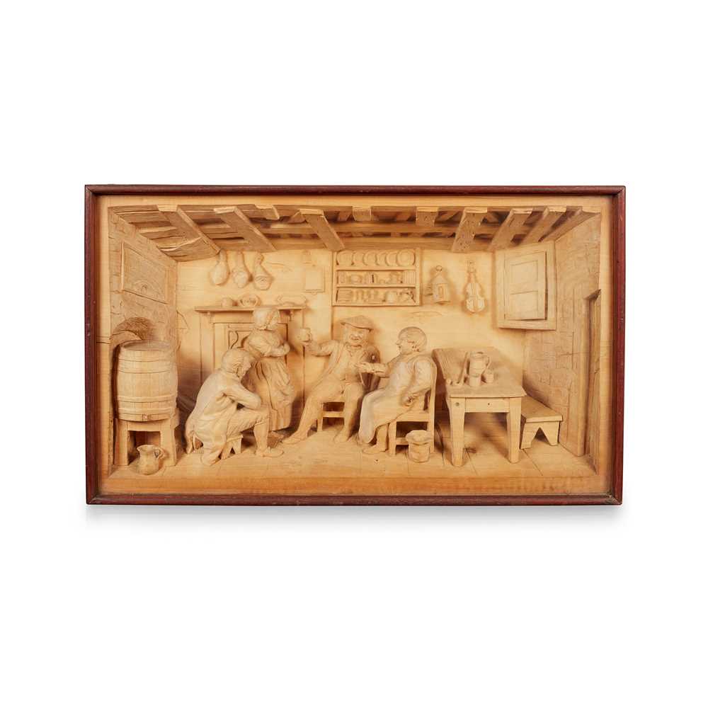 FOUR SCOTTISH CARVED LIMEWOOD