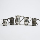 Four Scottish Pewter Tulip For
