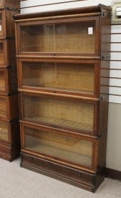 FOUR-SECTION STACKING OAK BOOK