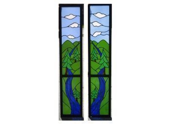 Four sectional transom window panes