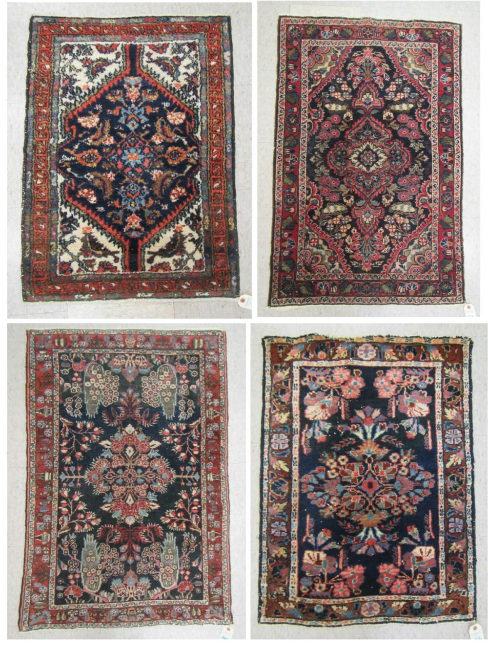 FOUR SEMI-ANTIQUE PERSIAN AREA