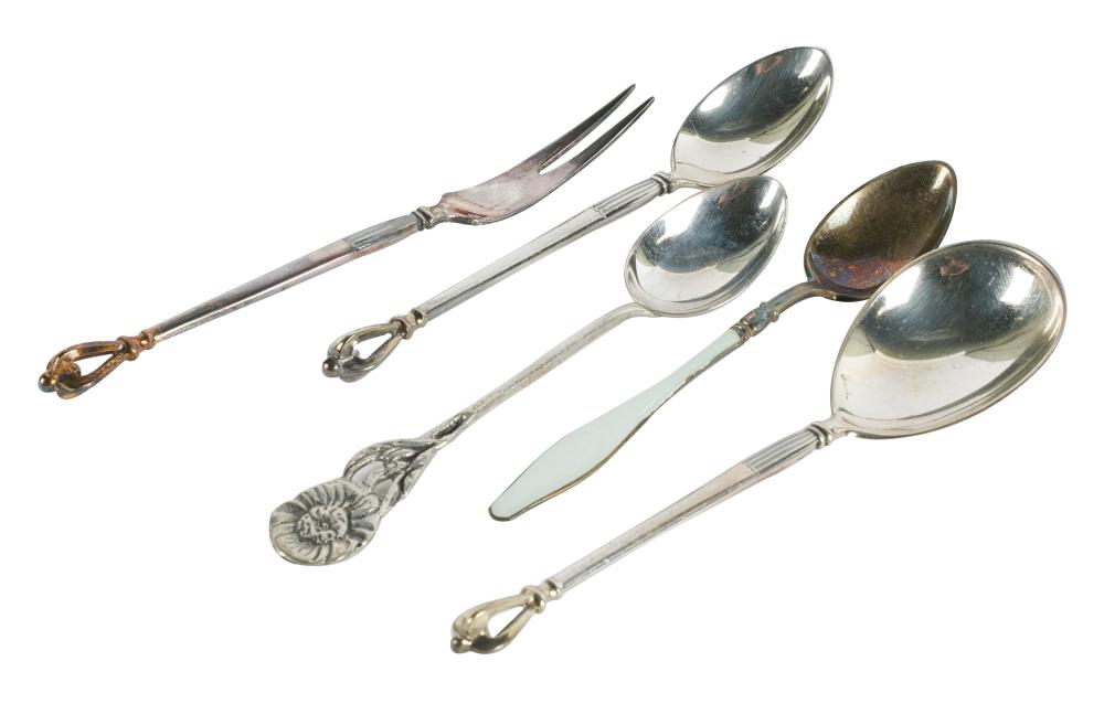 FOUR SETS OF SCANDINAVIAN SILVER